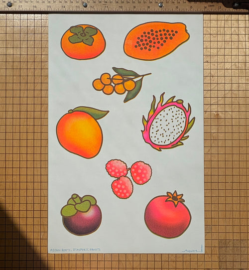 ASIAN ROOTS, DIASPORIC FROOTS Riso Print