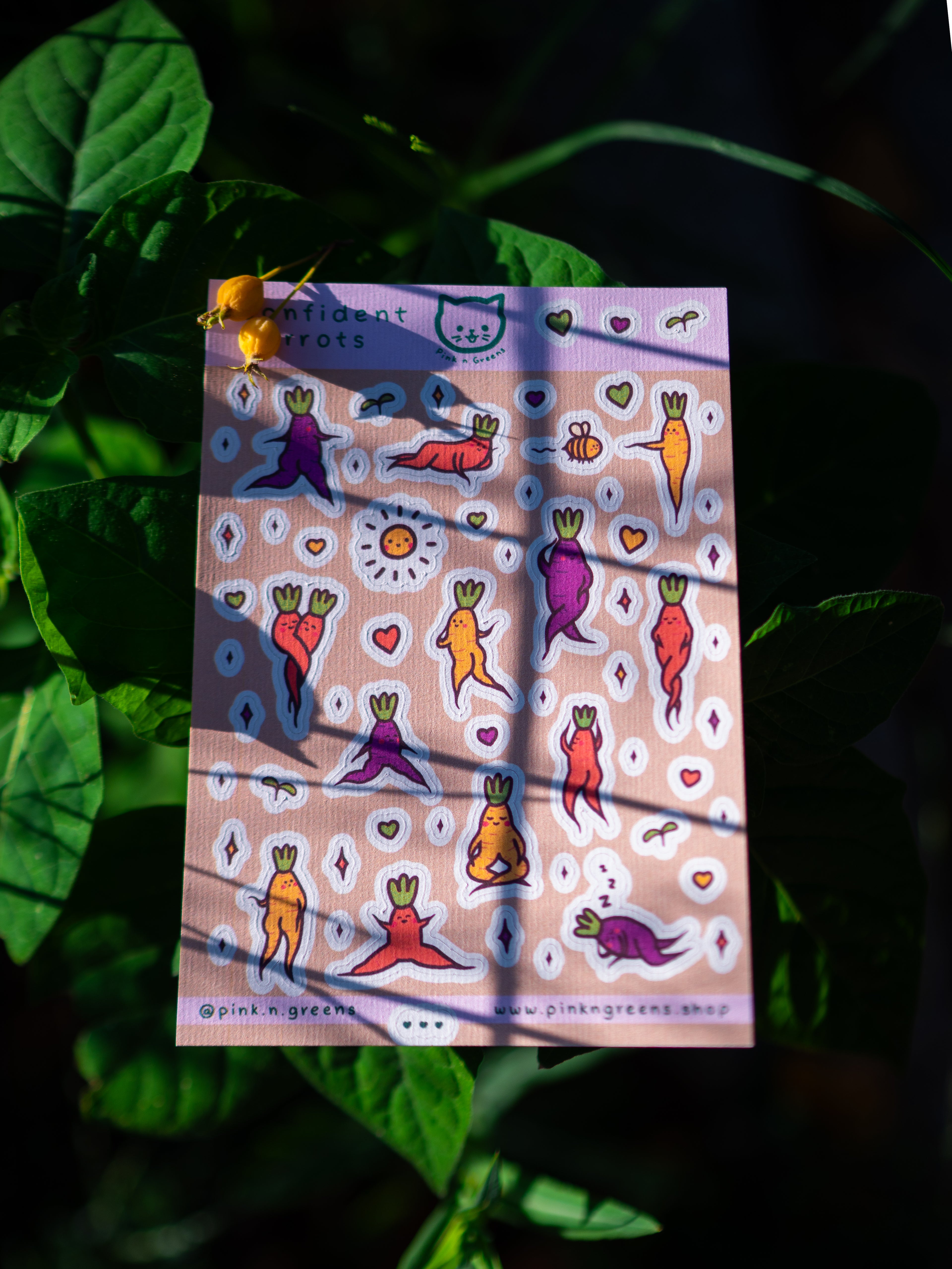 CONFIDENT CARROTS Sticker Sheet