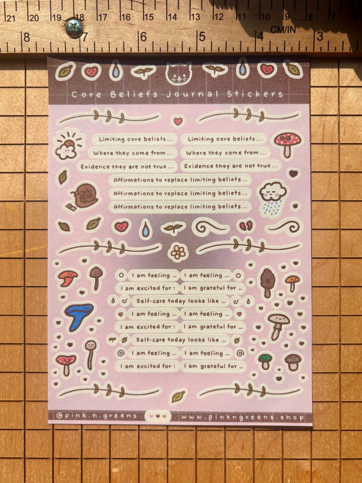 CORE BELIEFS Journal Stickers