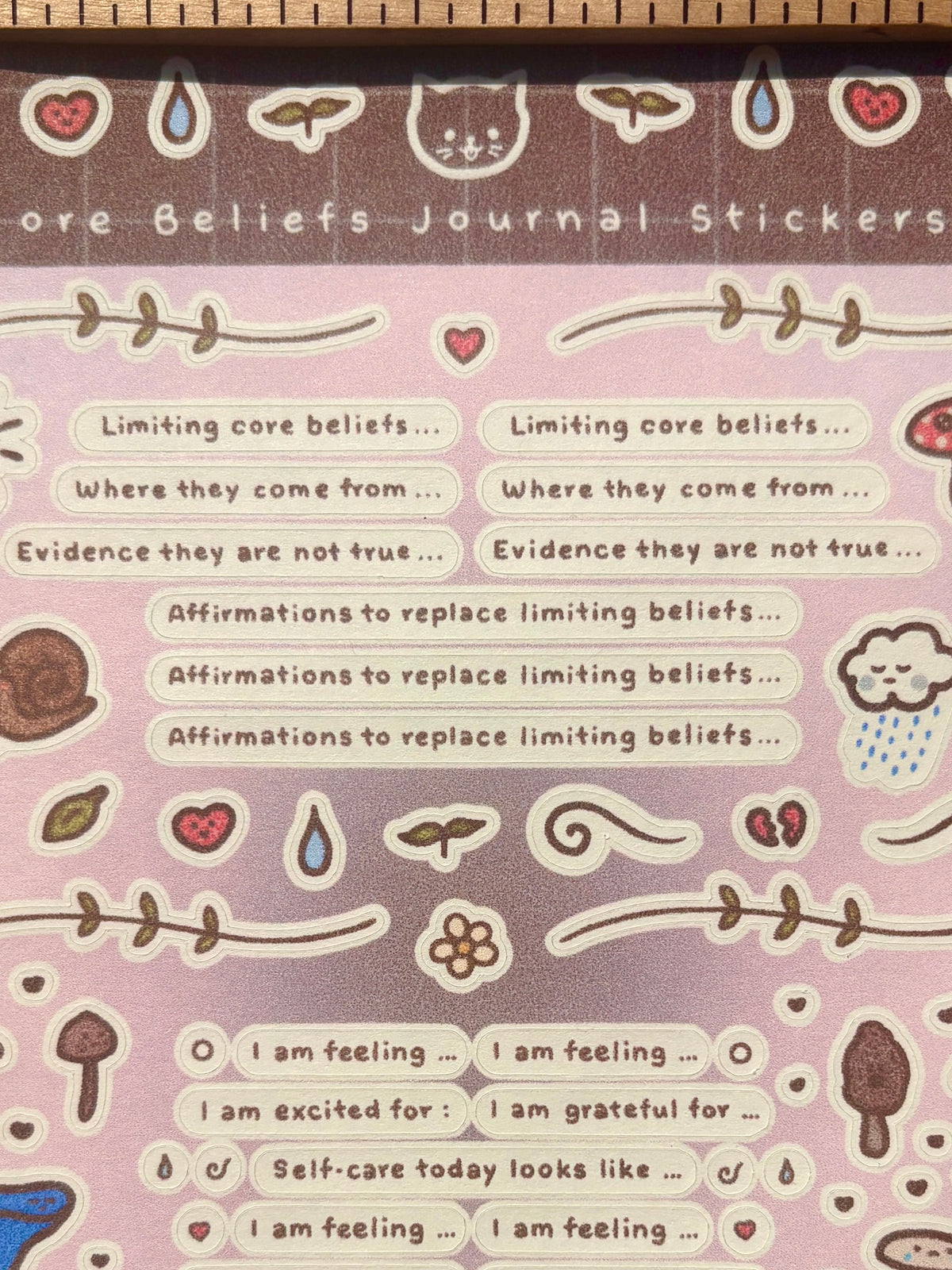 CORE BELIEFS Journal Stickers