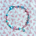 BLUE GUMMY BEAR Y2K Beaded Necklace