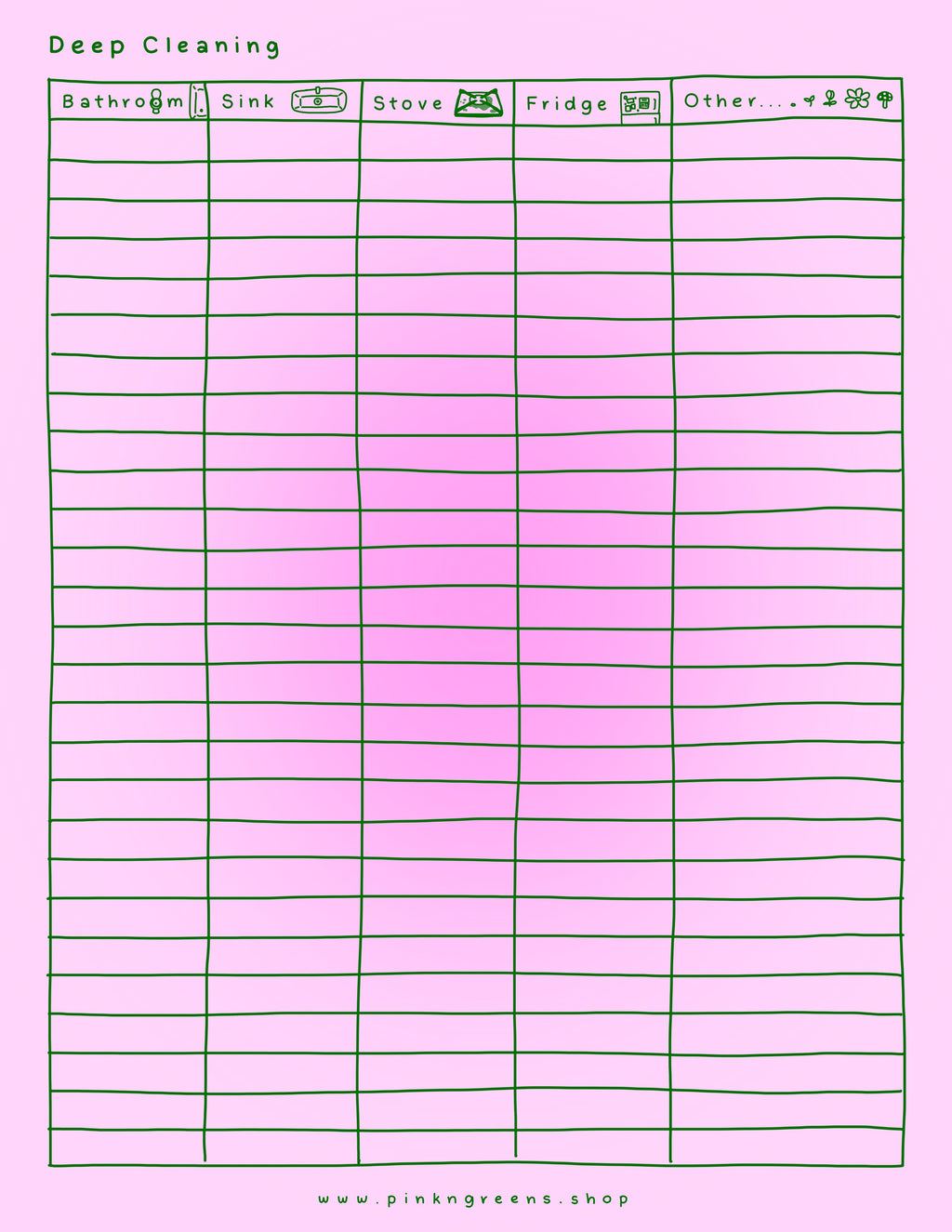 ADHD CLEANING CHARTS