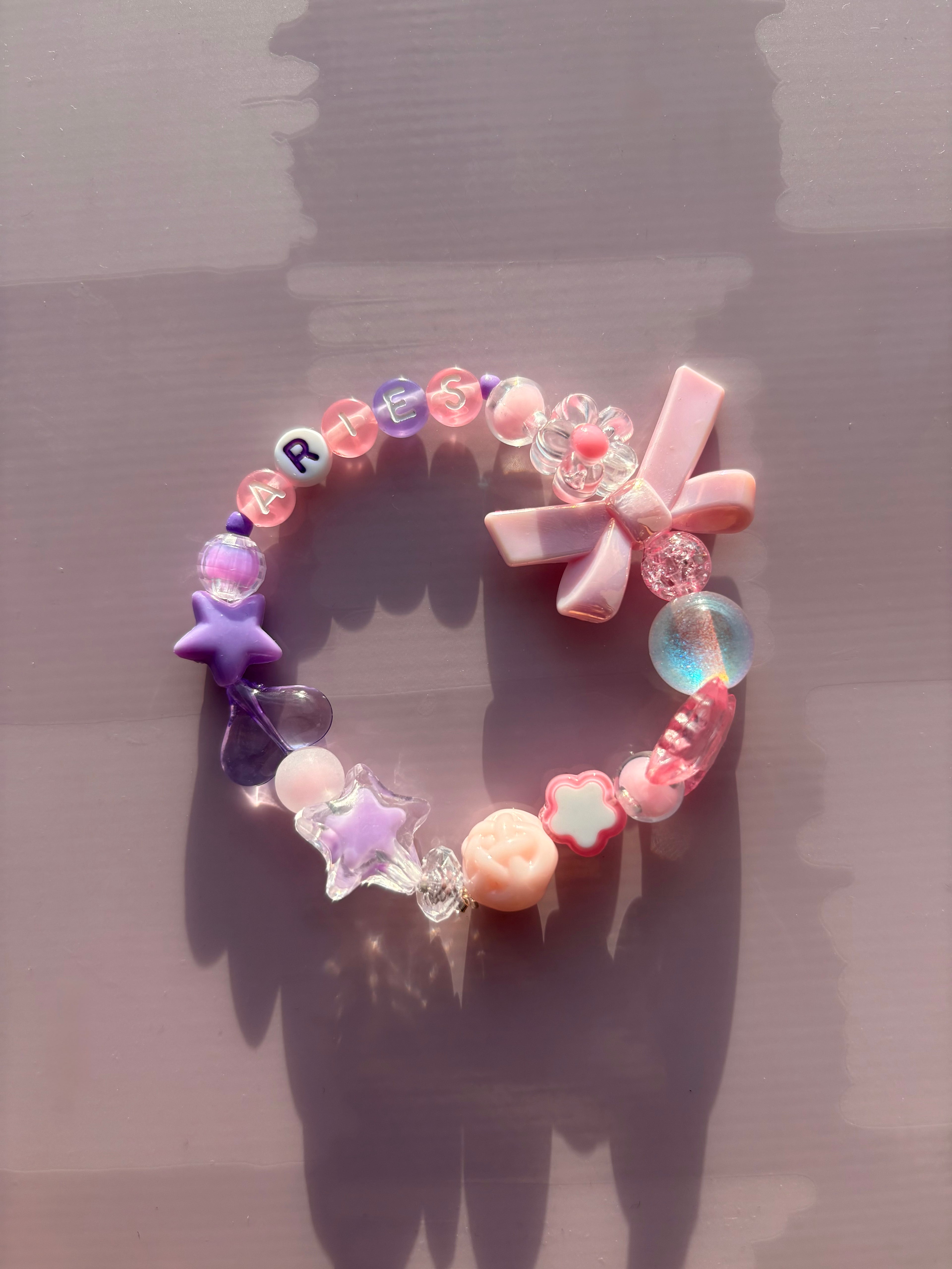 ARIES Y2K Beaded Bracelet ~.✧₊˚.ঌ ⋆⁺₊✧ ⁺