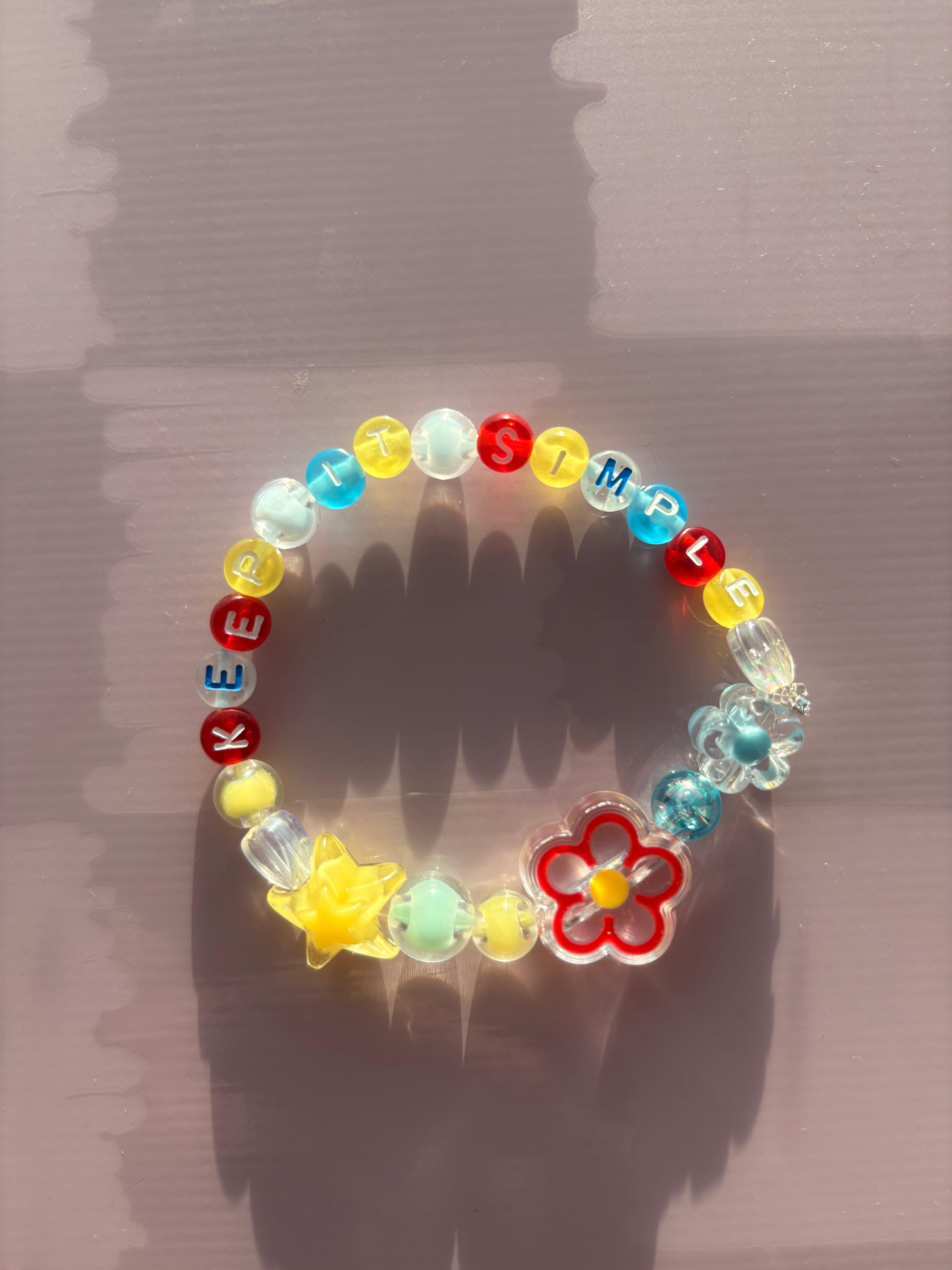 KEEP IT SIMPLE Y2K Beaded Bracelet