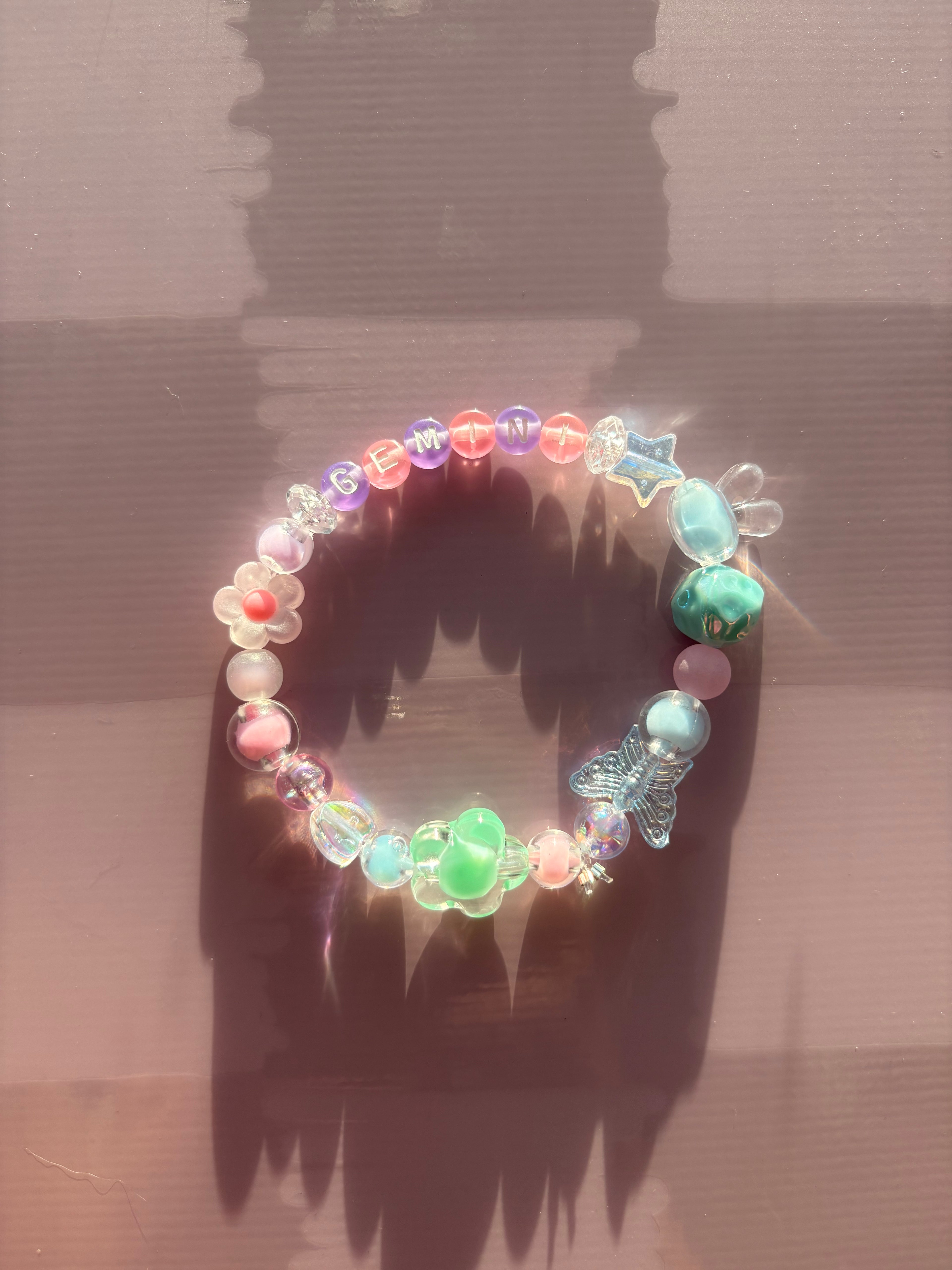 GEMINI Y2K Beaded Bracelet 𓏲 ๋˖࿐ ࿔₊✧ ⁺ ~