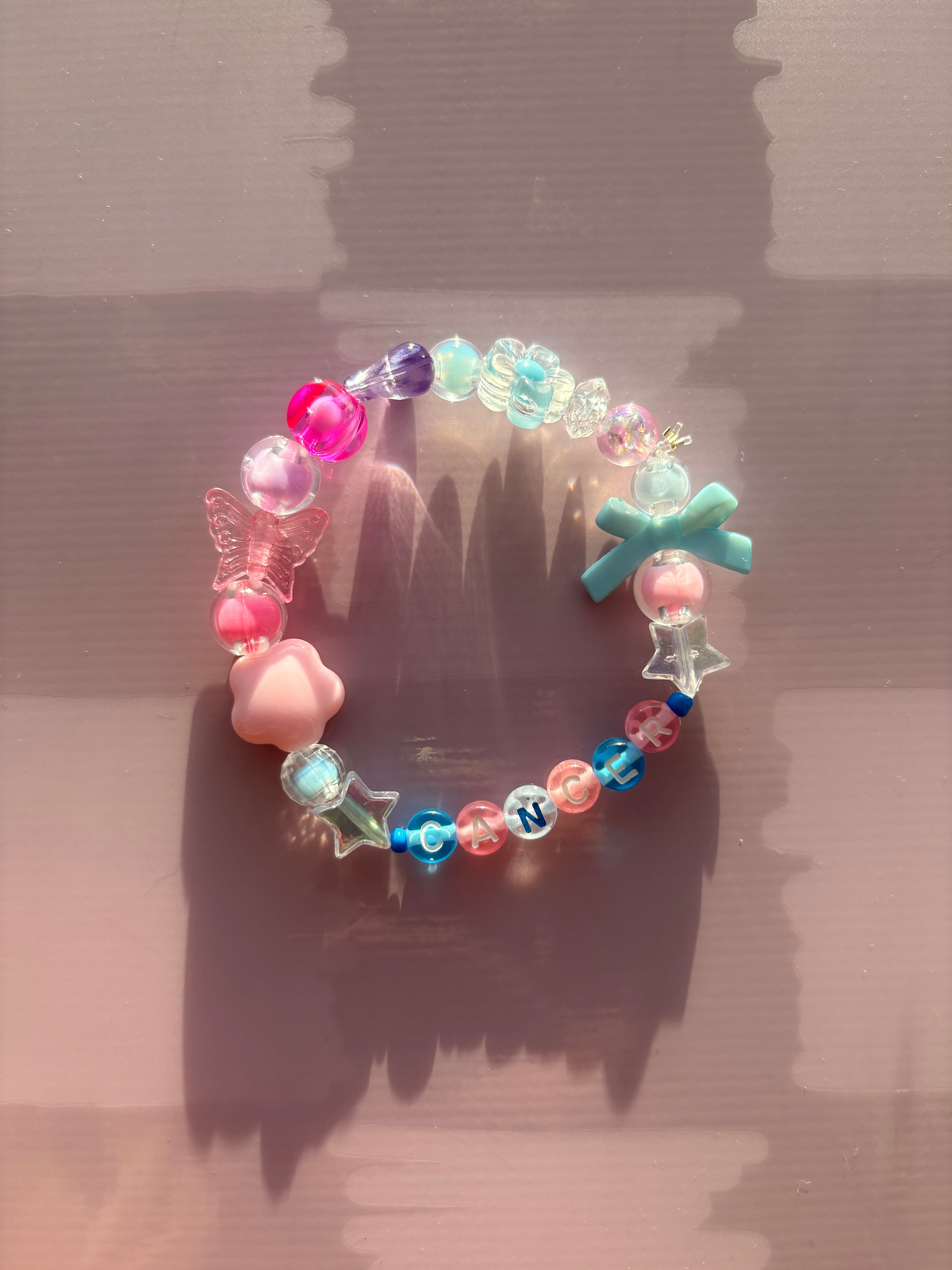 CANCER Y2K Beaded Bracelet ~.✧₊˚.₊˚.༄ ⋆⁺₊✧ ⁺ ~