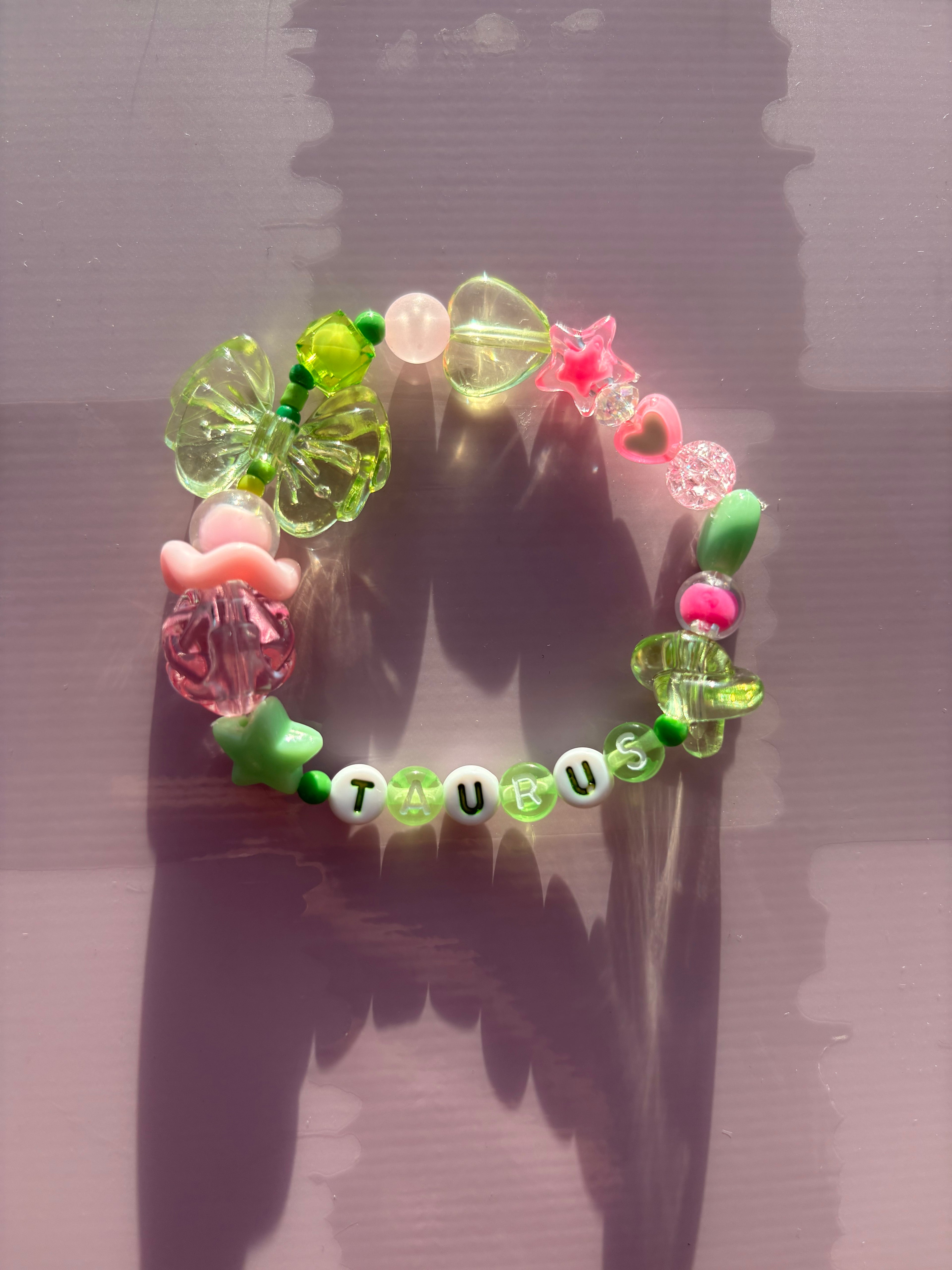 TAURUS Y2K Beaded Bracelet  ~.₊˚. ⛰︎⋆.⁺₊✧ ⁺