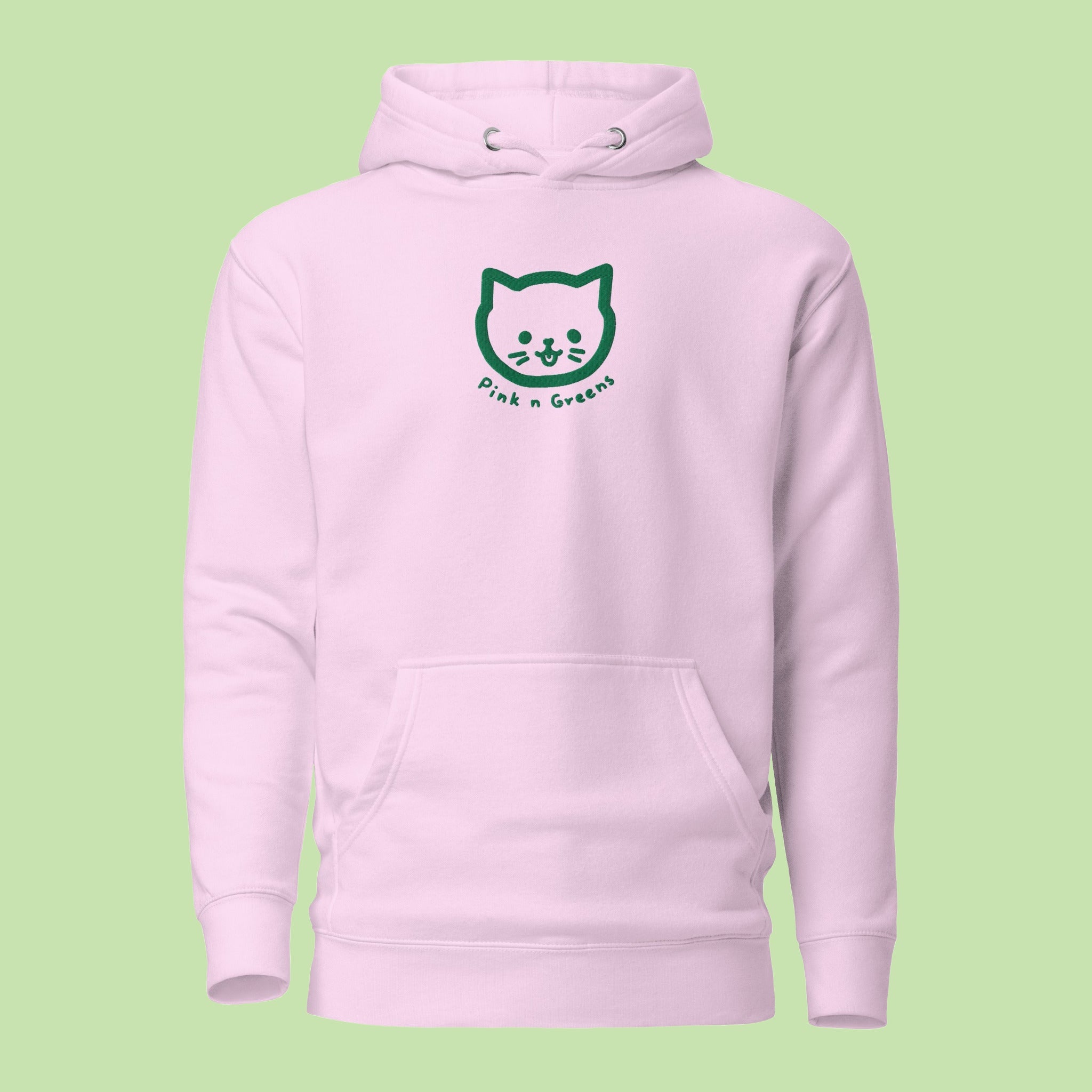 Embroidered Pink n Greens Hoodie